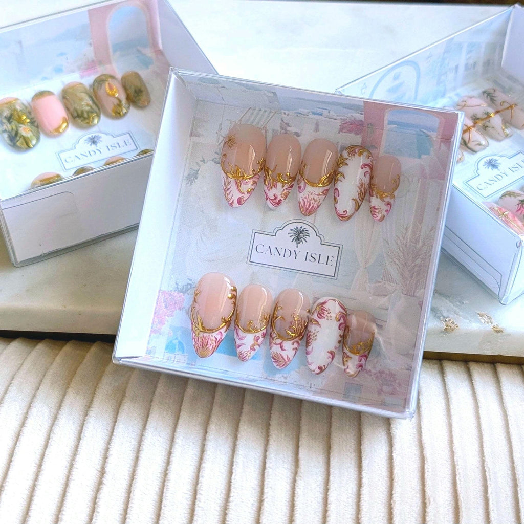 Pink Baroque - Size Medium, Long Almond