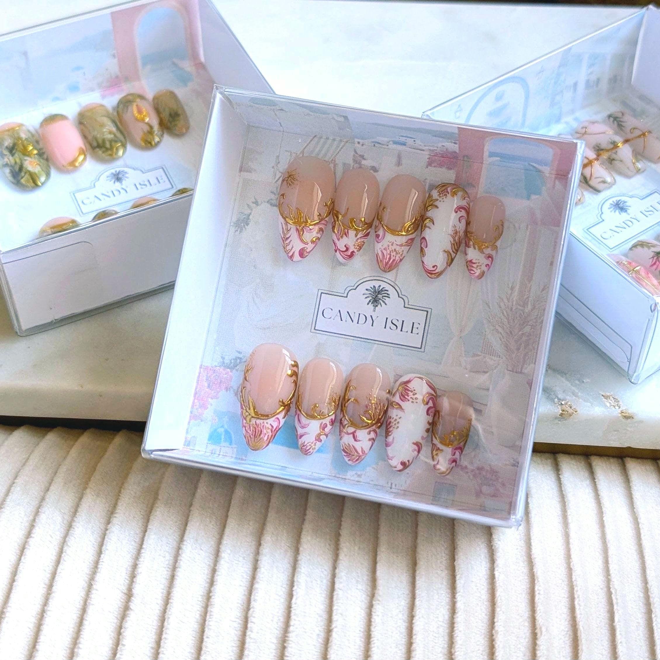 Pink Baroque - Size Medium, Long Almond