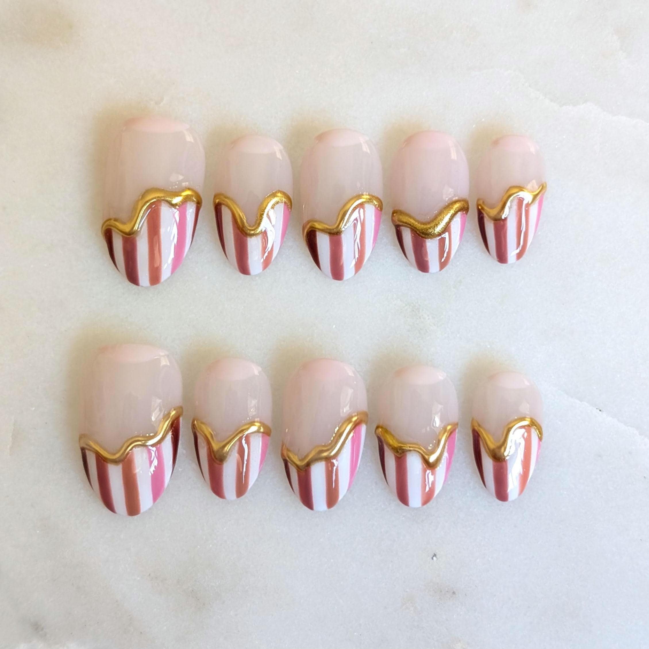 Striped Cabana - Size Medium, Medium Oval