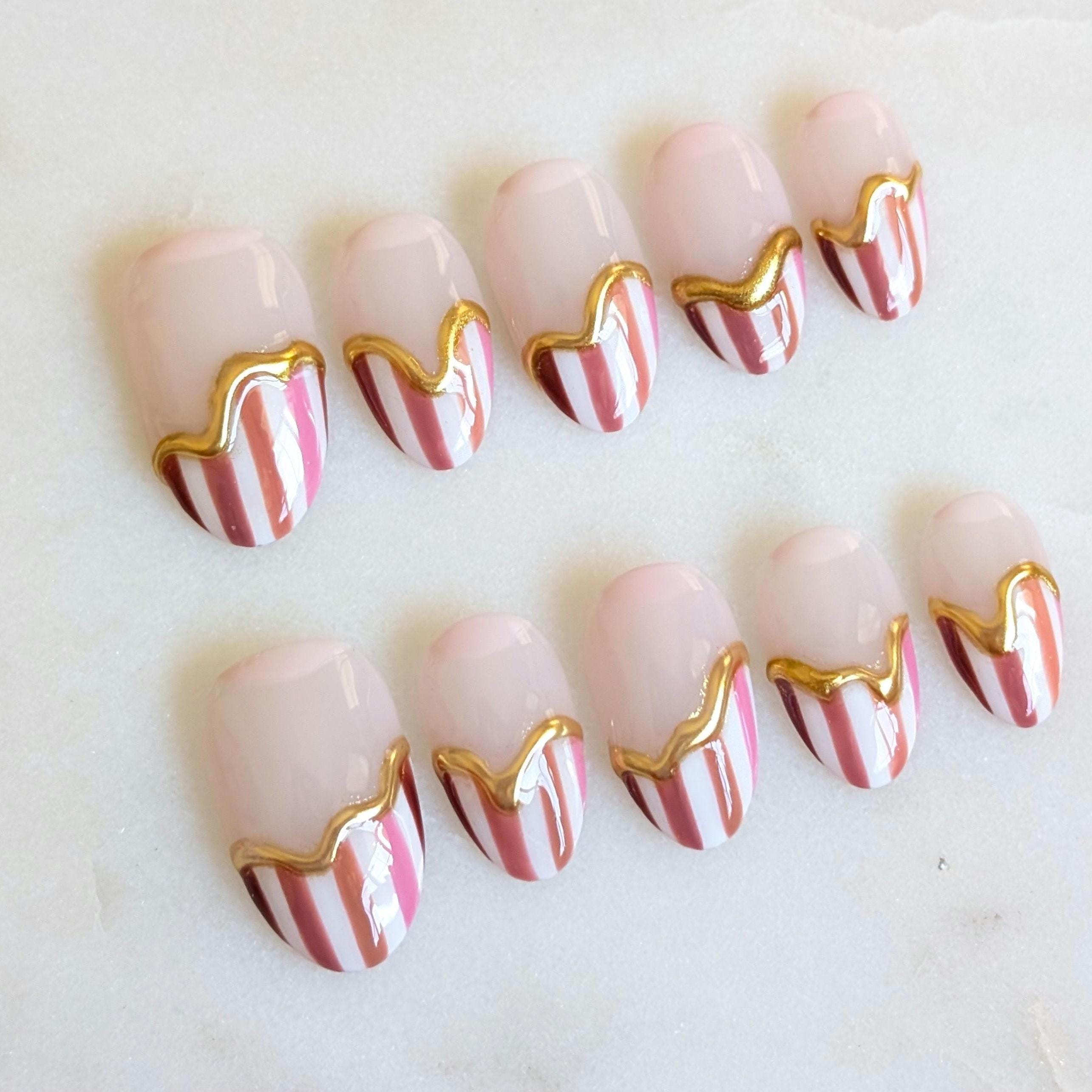 Striped Cabana - Size Medium, Medium Oval