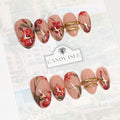Royal Hawaiian Press On Nails – Size Medium, Medium Oval