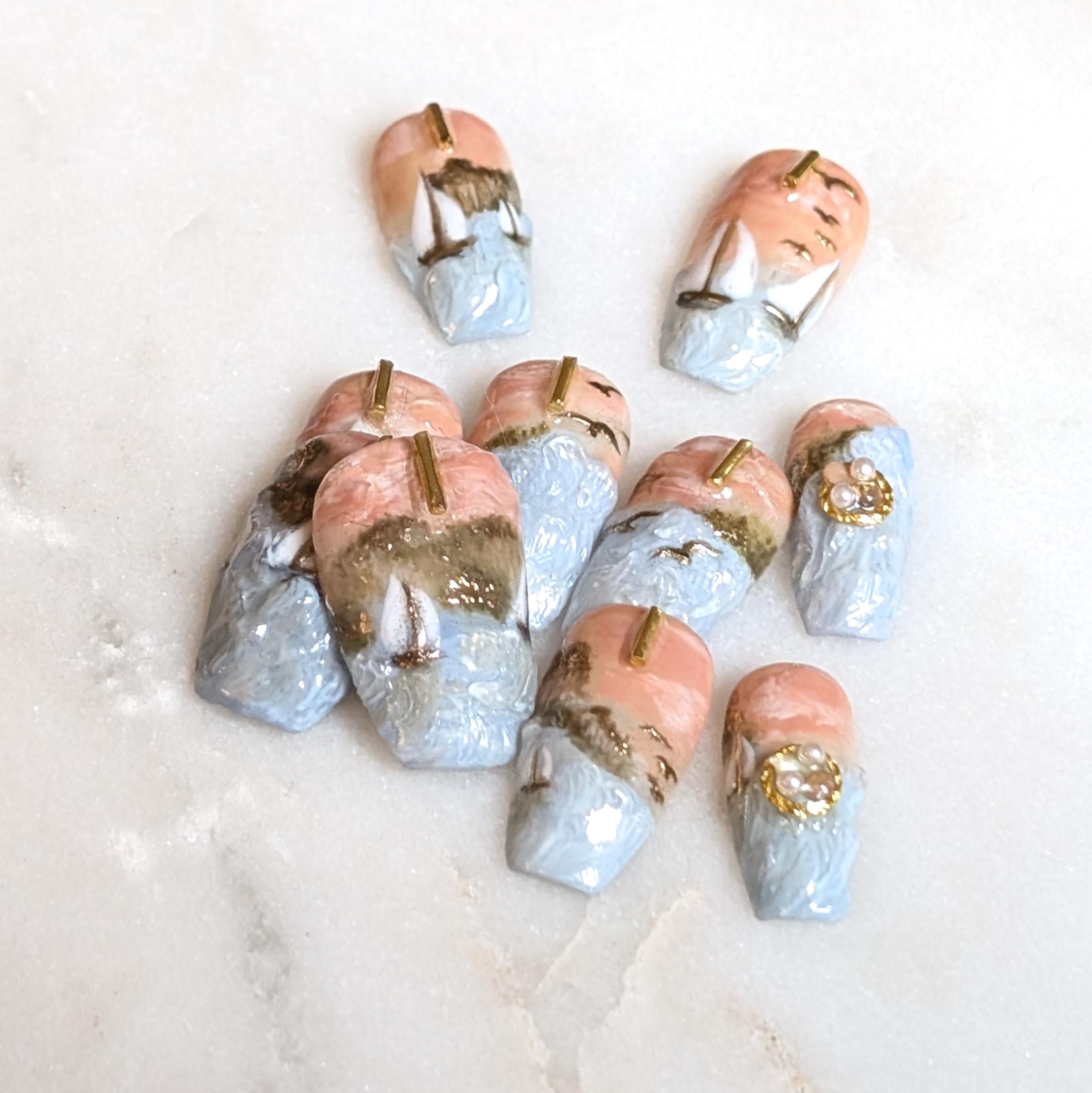 Terracotta Sailboats - Size Large, Medium Coffin